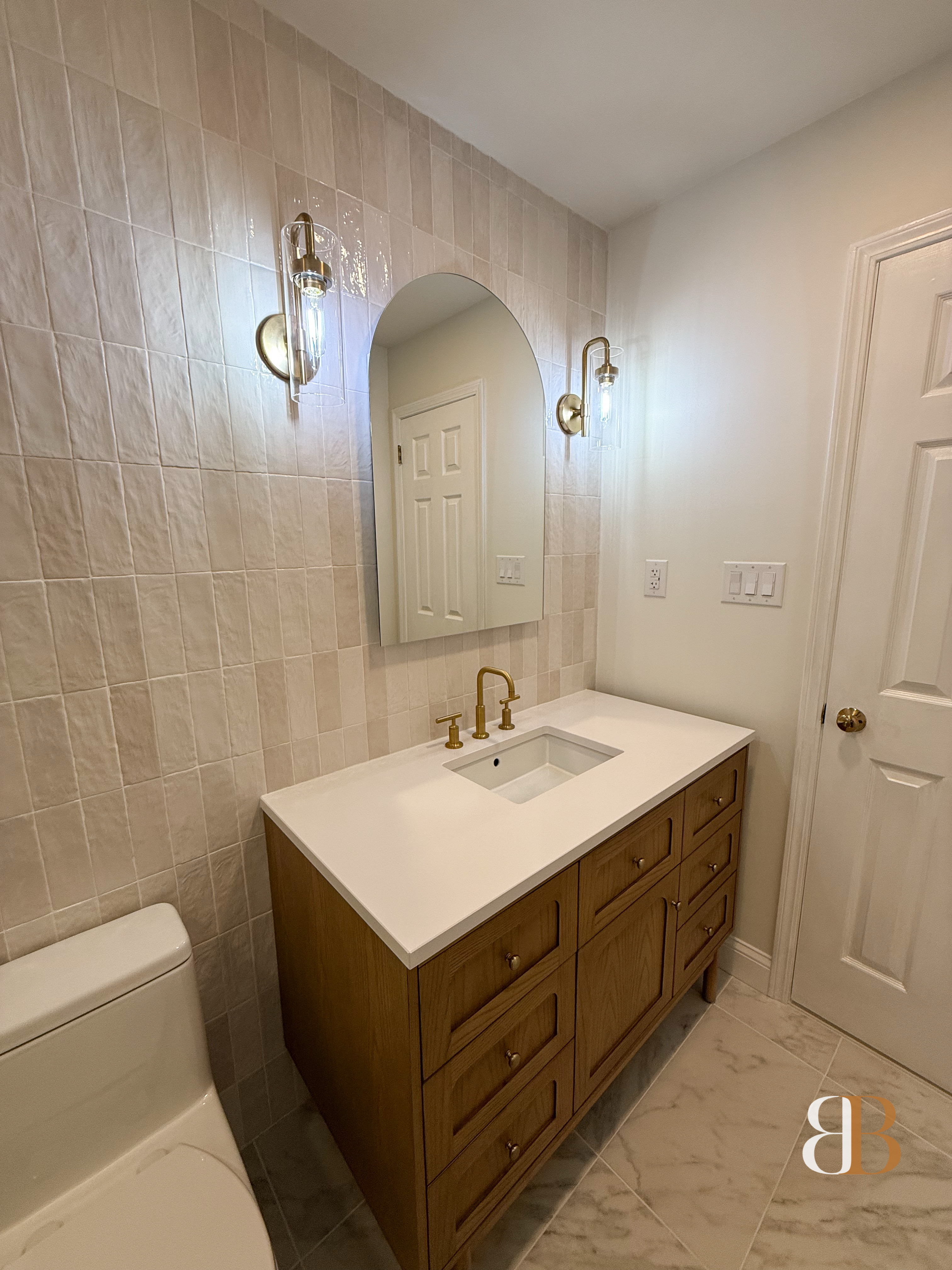 Transitional bathroom remodel in Ambler by B&B Associates Creations — photo 2